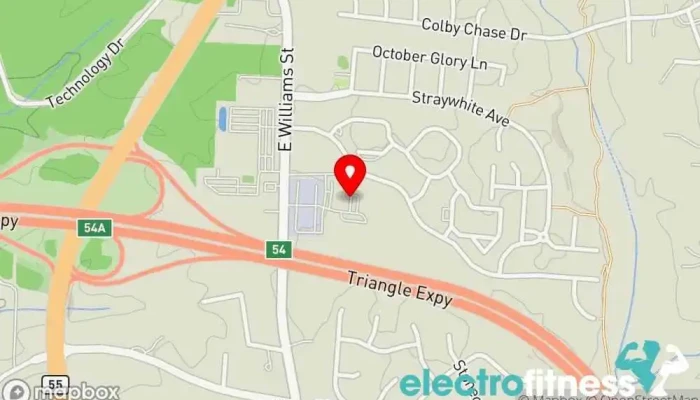 map of Rock Solid Warrior - South Apex Gym, Children's party service, Day care center, Personal trainer, Recreation center, Summer camp organizer in Apex