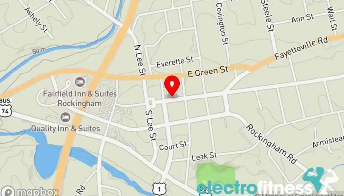 map of Rockingham Fitness Center Gym in Rockingham