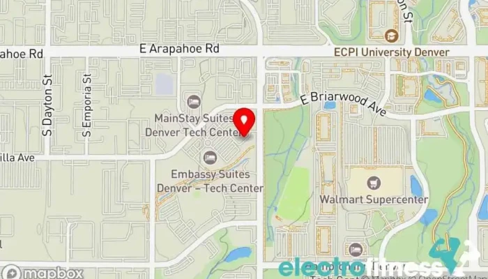 map of Rocky Mountain Strength Fitness center in Centennial