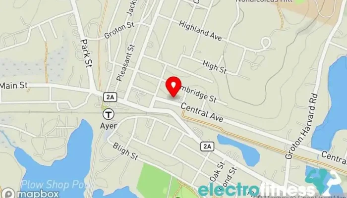 map of Ross Fitness - Out of the Box Training Personal trainer, Body shaping class, Fitness center, Gym, Physical fitness program, Weight loss service, Weightlifting area, Wellness center, Wellness program in Ayer