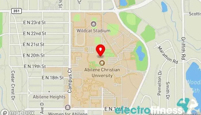 map of Royce and Pam Money Student Recreation and Wellness Center Recreation center, Wellness center in Abilene