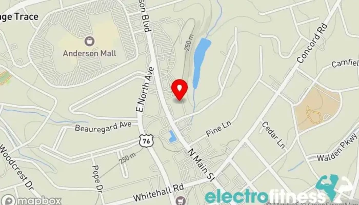 map of Rutledge Fitness And Health Personal trainer in Anderson
