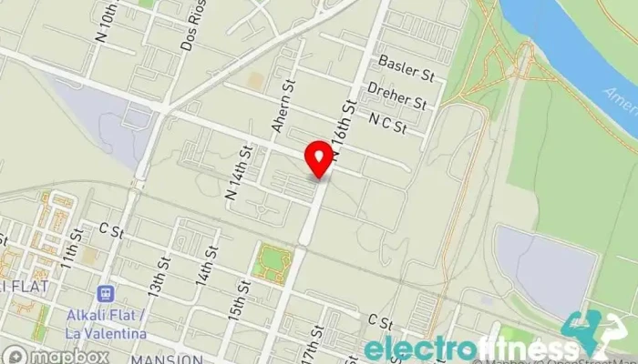 map of Sacramento Pipeworks Rock climbing gym, Gym, Sauna, Yoga studio in Sacramento