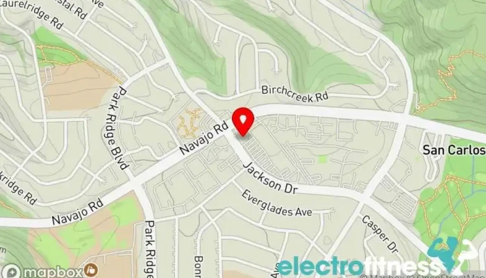 map of San Carlos Fitness Gym in San Diego
