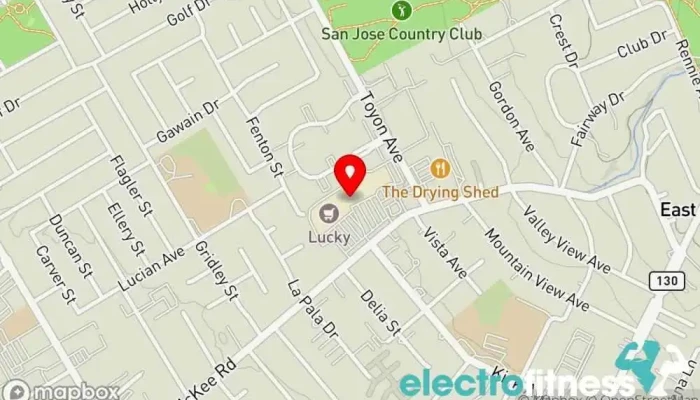 map of San Jose Boxing & Fitness Boxing gym in San Jose