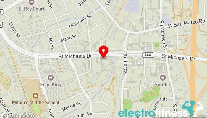 map of Santa Fe Health & Fitness Gym, Physical fitness program in Santa Fe