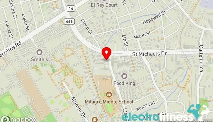 map of Santa Fe Yoga Therapy Yoga studio, Training centre in Santa Fe