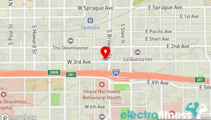 map of SCE Fitness Gym, Fitness center, Personal trainer, Wellness center in Spokane