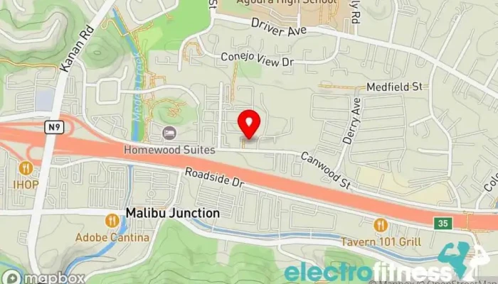 map of Second Story Pilates Pilates studio, Physical fitness program, Sports massage therapist in Agoura Hills