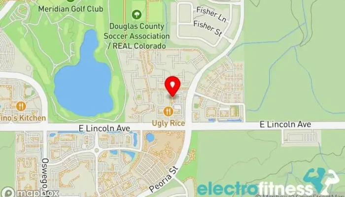 map of Selenite Studio Pole Fitness - Parker Fitness center in Englewood