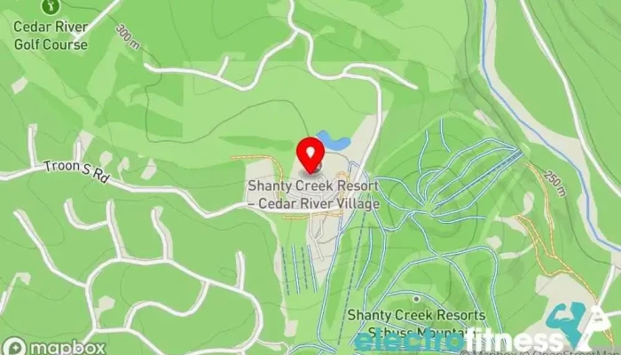 map of Shanty Creek Resort - Cedar River Golf Course Golf course, Golf driving range, Golf instructor in Bellaire