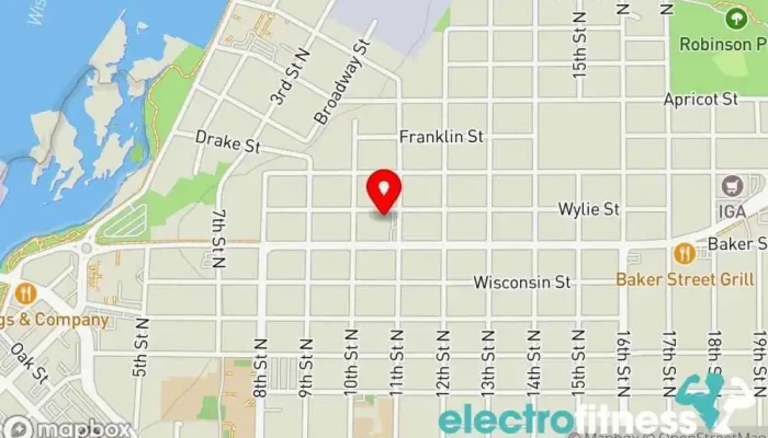 map of Shape Into Fitness Llc Gym in Wisconsin Rapids