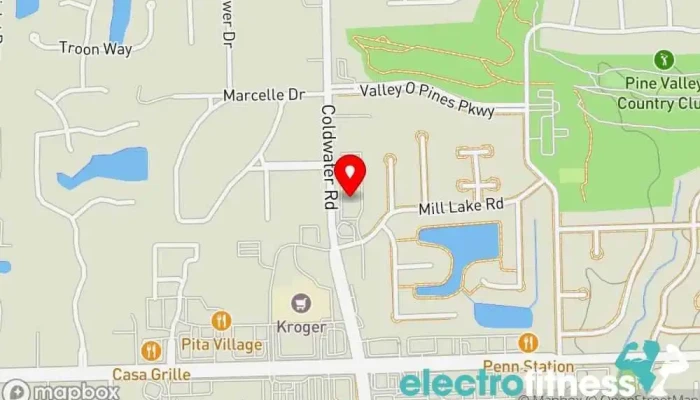map of Simply Yoga Yoga studio in Fort Wayne