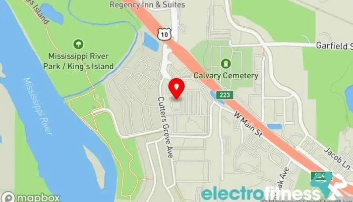 map of Snap Fitness Anoka Gym, Fitness center, Personal trainer, Physical fitness program, Weight loss service in Anoka