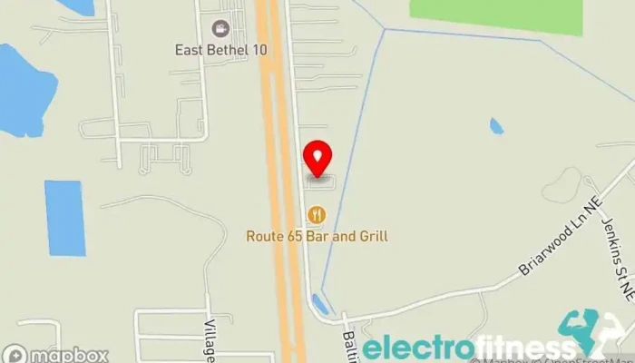 map of Snap Fitness East Bethel Gym in Cedar