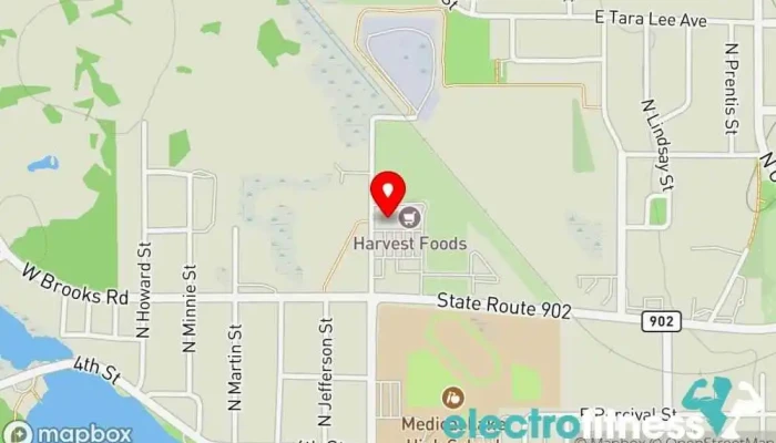 map of Snap Fitness Medical Lake Gym in Medical Lake