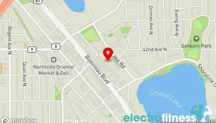 map of Snap Fitness Robbinsdale Gym in Minneapolis