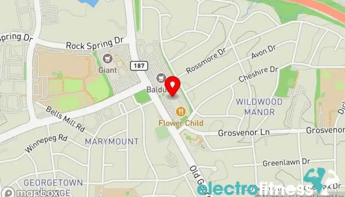 map of [solidcore] Pilates studio, Fitness center, Gym, Personal trainer, Physical fitness program in Bethesda