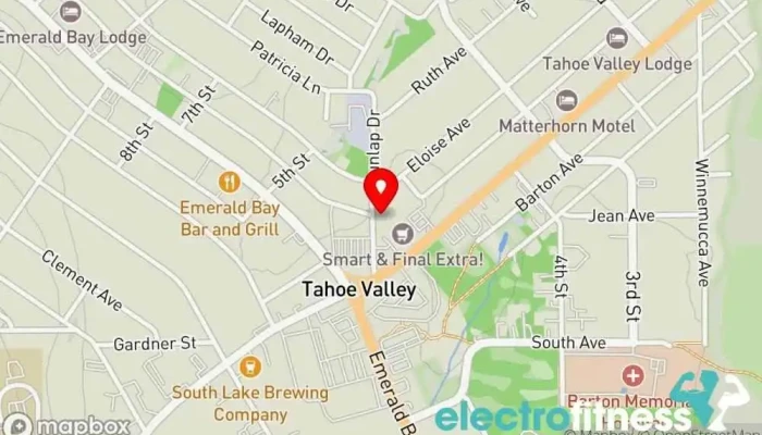map of South Tahoe Crossfit Gym, Personal trainer, Physical fitness program in South Lake Tahoe