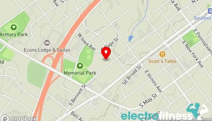 map of Southern Pines CrossFit Fitness center in Southern Pines