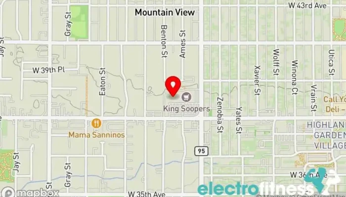 map of SPENGA Wheat Ridge Gym, Indoor cycling, Physical fitness program, Yoga studio in Wheat Ridge