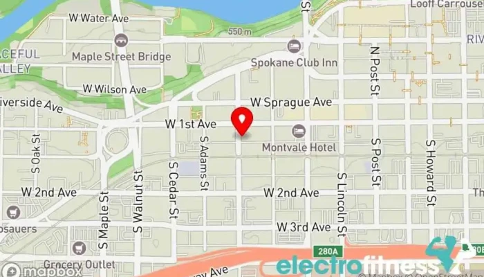 map of Spokane Boxing Gym Gym in Spokane