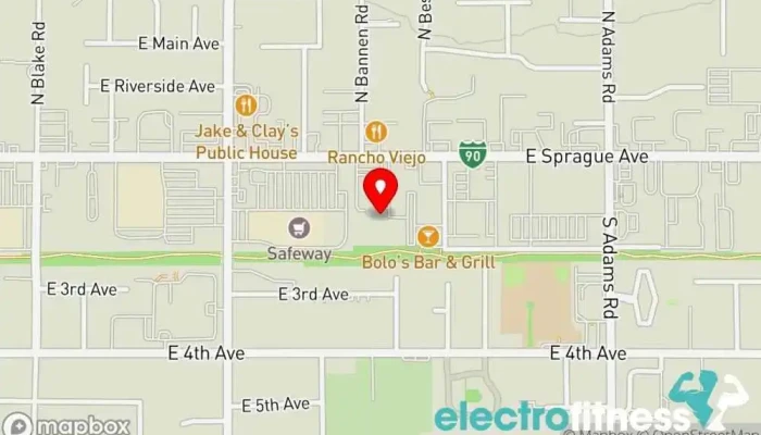 map of Spokane Fitness Center Physical fitness program, Fitness center, Gym, Spa and health club, Training centre, Weight loss service, Weightlifting area in Spokane Valley