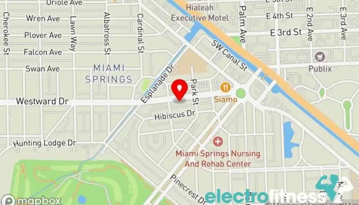 map of SPRINGS ATHLETICS Gym in Miami Springs