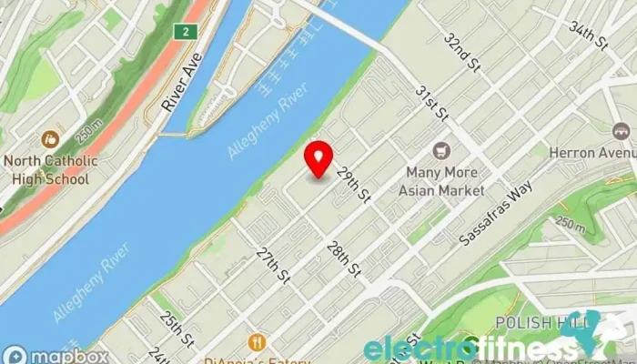 map of Stacks Fitness Gym in Pittsburgh