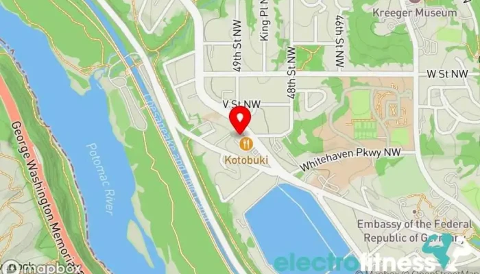 map of Strength Training DC Personal trainer, Fitness center, Physical fitness program in Washington