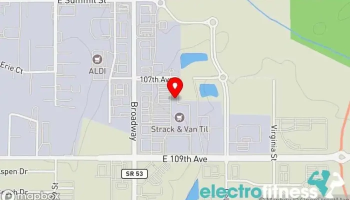 map of STRIDE Fitness Physical fitness program, Gym in Crown Point