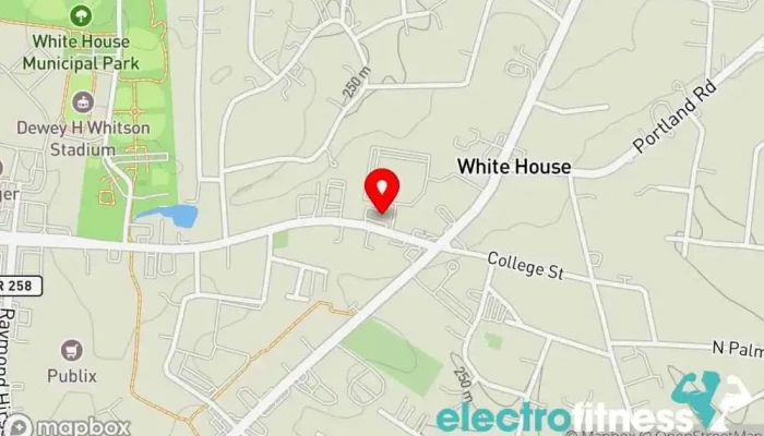 map of Studio B.O.S.S. Gym, Fitness center, Health consultant, Massage therapist, Personal trainer, Physical fitness program, Yoga studio in White House