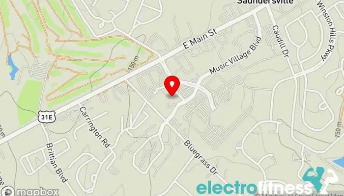 map of Sumner County Family YMCA Gym, Fitness center, Personal trainer, Physical fitness program, Social services organization, Swimming instructor, Youth social services organization in Hendersonville