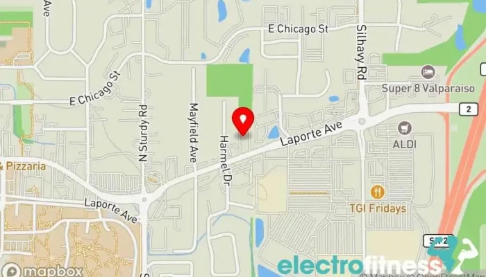 map of Sweat 219 Pilates studio in Valparaiso