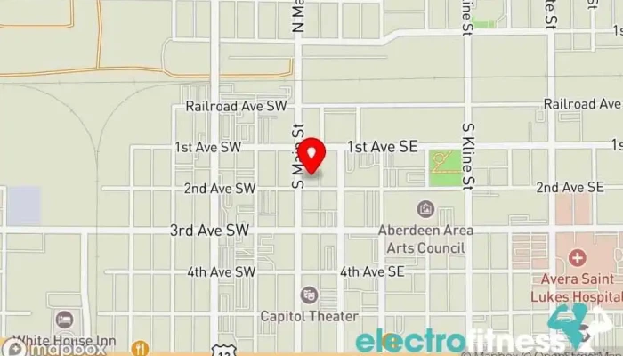 map of Sweat Zone Gym in Aberdeen