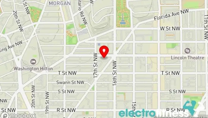 map of SweatBox - U Street Physical fitness program in Washington