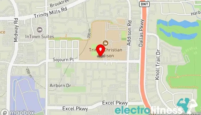 map of TCA Field House Gym in Addison