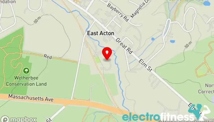map of Teamworks Sports Performance Physical fitness program, Gym, Personal trainer in Acton