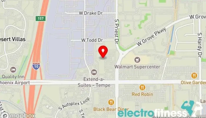 map of Tempe Fit Body Boot Camp Gym, Boot camp, Fitness center, Personal trainer, Physical fitness program, Weight loss service, Weightlifting area, Women's personal trainer in Tempe