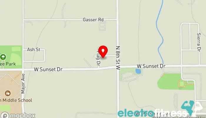 map of Teton Athletic Club Physical fitness program, Fitness center, Sports club in Riverton
