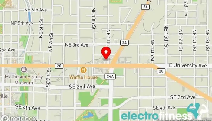 map of The Ark Fitness Gym, Non-profit organization, Personal trainer, Sports club, Weight loss service in Gainesville