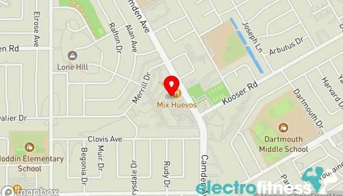 map of The Cakery by Marfit Fitness center in San Jose