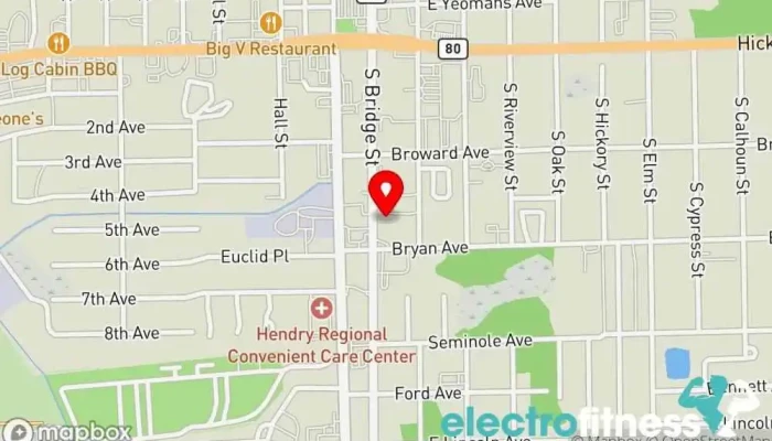 map of The DAM Gym Gym in LaBelle