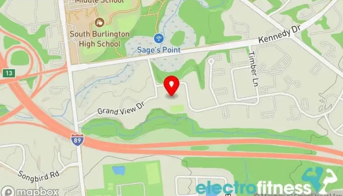 map of The EDGE Sports & Fitness Fitness center, Personal trainer, Physical fitness program, Physical therapist, Pickleball court, Squash court, Tennis court in South Burlington