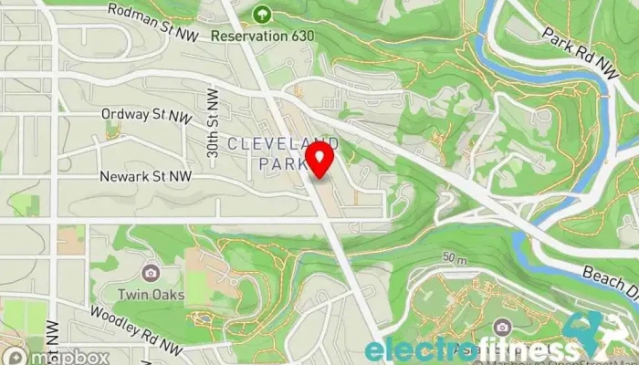 map of The Exercise Coach Cleveland Park DC Personal trainer, Fitness center, Gym, Physical fitness program in Washington