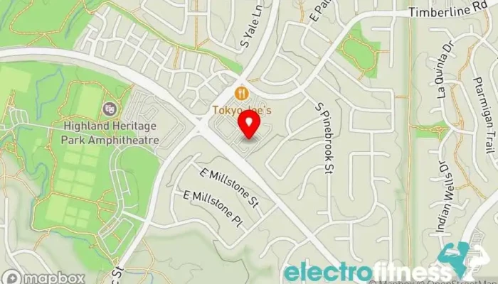 map of The Exercise Coach Lone Tree Personal trainer in Highlands Ranch