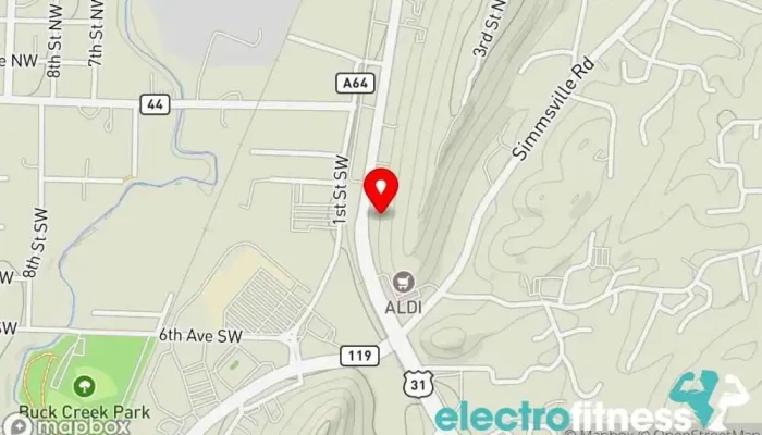 map of The Garage Kickboxing Gym, Boxing gym, Kickboxing school, Muay Thai boxing gym in Alabaster