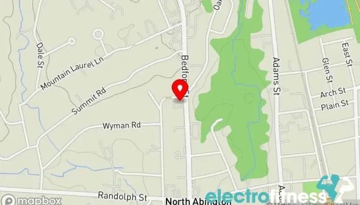 map of The Garage Personal trainer in Abington