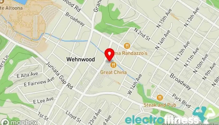 map of The Groove Fitness Studio LLC Fitness center in Altoona