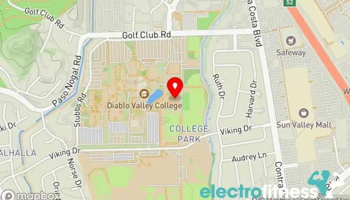 map of The Gym at DVC Gym in Pleasant Hill